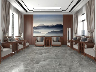 新中式接待室3D模型下载